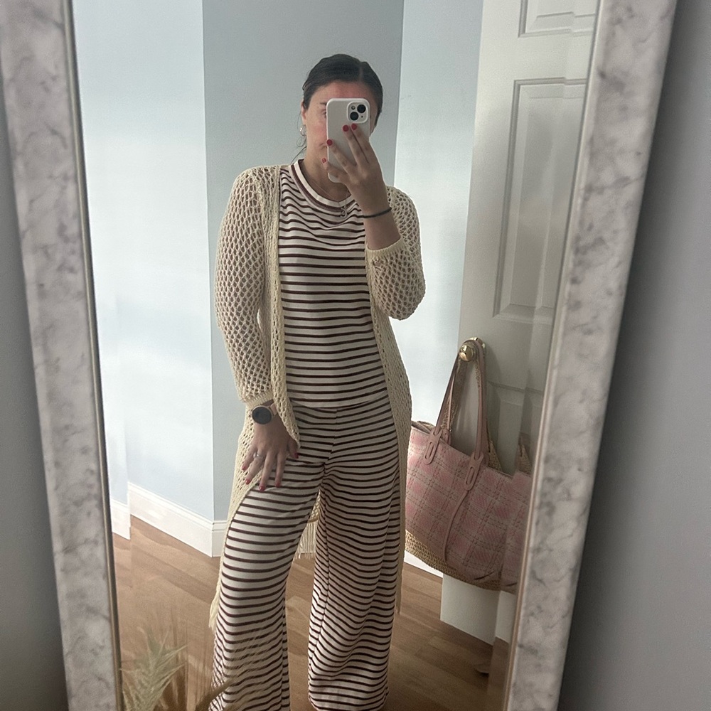 Knit full length sweater